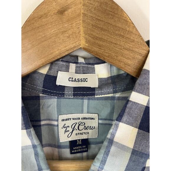 J.Crew Mens Shirt Green Blue Plaid Long Sleeve Button Down L7266 Classic Medium - Picture 7 of 7